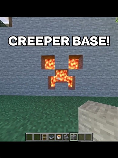 Creeper Secret Base Tutorial!🤯 #minecraft #shorts