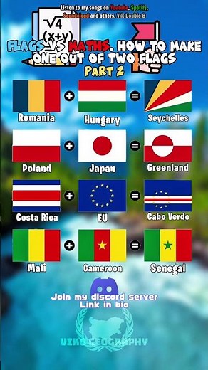 Flags VS maths. How to make one out of 2 flags #geography#europe#map#mapping#fyp#mapper#fypviralシ