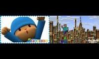 Mix of 2 videos from youtube : Pocoyo Poczilla Spilt Into MInecraft Stezilla