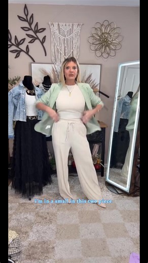 BTFBM Women's Summer 2-Piece Outfits - Ribbed Knit Crew Neck Sleeveless Cropped Top & Wide Leg Pants Lounge Set #Outdoorfun