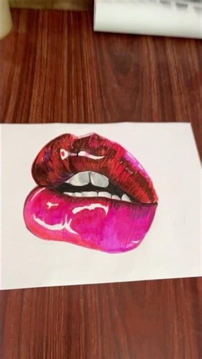 How to Draw Hyper Realistic LIPS 👄 | Step by Step