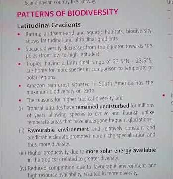 #Biodiversity #Patterns of Biodiversity #Latitudinal gradient #NEET #Biology