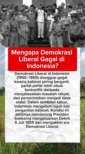 Mengapa demokrasi liberal gagal di Indonesia