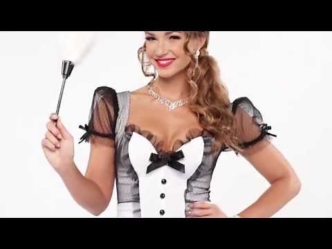 Luxe French Maid Woman's Eye Candy Costume (01335) by California Costumes