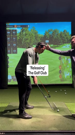 Sometimes releasing the golf club is ‘earned’. 🏆 Marco has a tendency to get a little steep and his upper torso goes too far ahead and pretty low to the ground at time. This is a pretty tough place to release it from. No matter how hard he tries. By getting into better places he gets it waaay easier! If you are interested in seeing where we can take YOUR golf game with online coaching, then COMMENT the word ‘ONLINE’ and I will DM you a link to a FREE 15 minute zoom call, where I will help you p