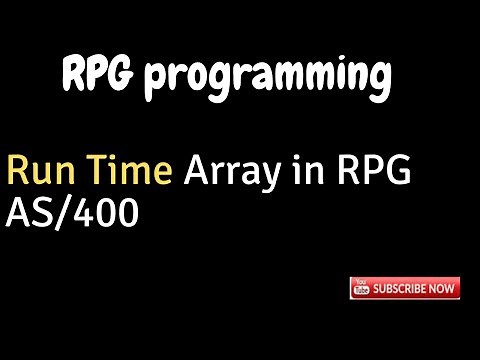 Run Time Array in RPG AS400