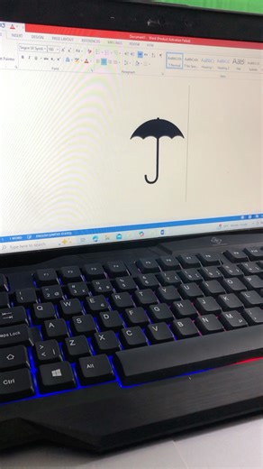 MS Word Shortcut key Tutorial in English | umbrella Symbol