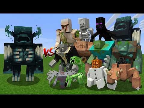 WARDEN VS MUTANT MOBS - Epic Minecraft Mob Battle! 1.19.