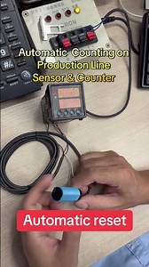 Automatic Counting on Production Line with Sensor & Counter #sensor #counter #switch #optical