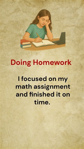 Doing Homework || Learn English! 🚀 #learnenglish #shorts #viral #viralshorts