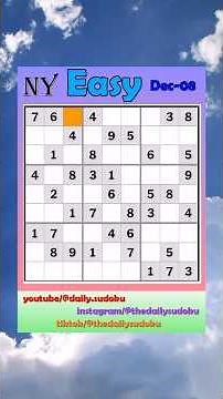 The New York Times Daily #Sudoku 2025-12-08 Easy #puzzle #games #education #braingames