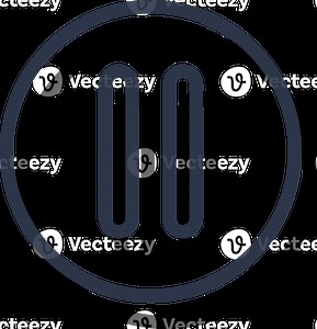 Pause icon for media player button interface. Video and audio player navigations symbol in line design style.