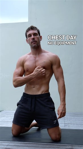 Oliver Sjostrom on Instagram: "Chest workout at home (no equipment) ✅"