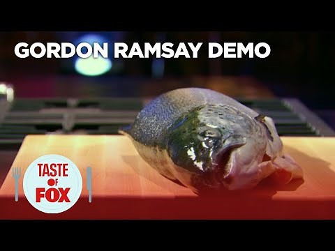 Gordon Ramsay Demonstrates How To Filet A Salmon | FOOD CLUB FOX
