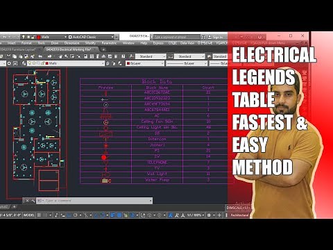 Create Electrical Legends Table In AutoCAD | Fastest & Easy Method