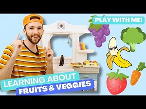 Learn Fruit And Vegetable Names For Children | Kitchen Play With Me