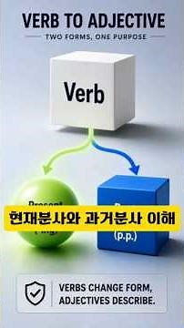 현재분사와 과거분사 이해 #분사 #영어 #문법 #현재분사 #과거분사