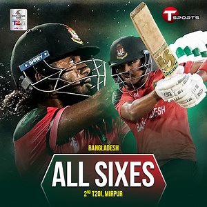 2.4M views · 46K reactions | পারভেজ ইমন, জাকের আলীরা যেন ৬ মারার মেশিন | T Sports News | Facebook