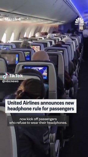 United Airlines announced a new headphone policy stating that they can now remove passengers who refuse to wear headphones from a flight.