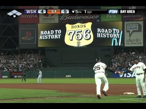Bonds breaks Aaron's record with No. 756