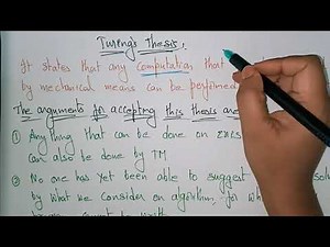 Turing Thesis | Turing Machine | TM | TOC | Lec-88 | Bhanu Priya