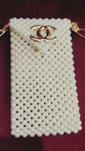 DIY Pearl Mobile Pouch #handmade #bag #diy