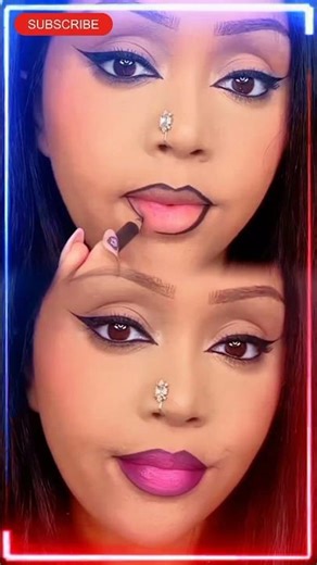 purple lips combo tutorial shorts video #beautyshorts #shortvideo #skincare #beautytips #trending