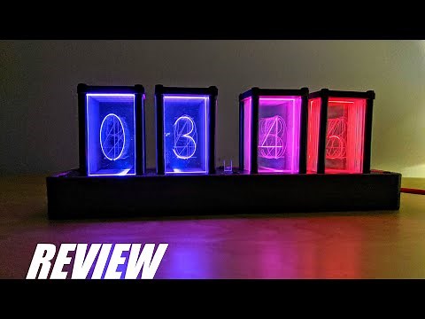 REVIEW: ClocTeck LED Nixie Tube Clock - Wi-Fi Digital Desk Clock - Cool Retro Design!