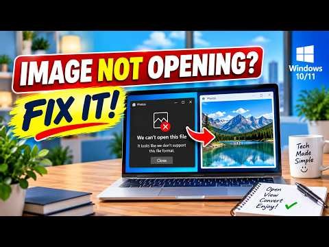 How to open an unsupported image file on laptop