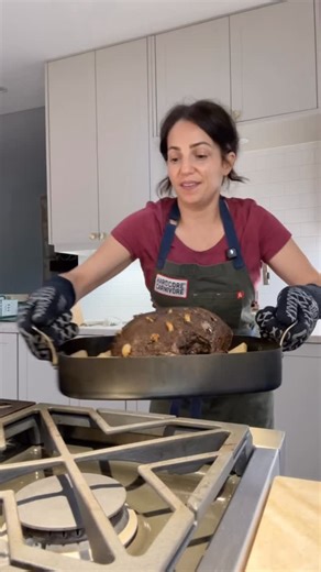 Jess Pryles on Instagram: "Best value meats for the holidays Pt 2: Slow roasted lamb leg. Full recipe is below! 1 x Australian boneless lamb leg Seasoning 6 garlic cloves, sliced 3 sprigs rosemary, pulled into smaller bits 2 tablespoons olive oil 1 carrot, coarsely chopped 1 onion, roughly chopped 2 cups beef stock 3-4 lb of Yukon potatoes, cut into wedges 1. Preheat oven to 325f 2. Remove netting and season roast inside and out. 3. Make a series of stab cuts on the surface and press a sliver of