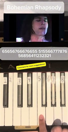 Bohemian Rhapsody - Queen | Easy Piano Tutorial with Numbers