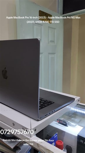 Apple MacBook Pro 16-inch (2023) - Apple MacBook Pro M2 Max (2023), 64GB RAM, 1TBSSD ksh.360000