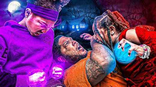 Superpower vampire sister bites dad in an outrageous family scene