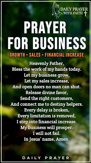 PRAYER FOR BUSINESS BREAKTHROUGH 🙏🔥