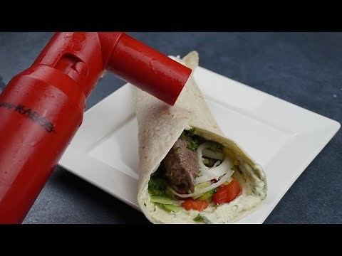 Greek Gyro Wraps with Tzatziki Sauce Recipe | Easy Kabob Quarantine Edition