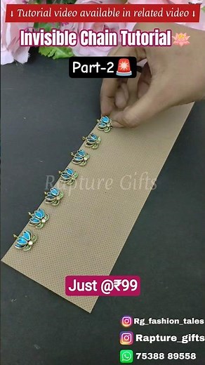 Invisible Lotus Kundan Chain Making at home🪷 | Simple beginner friendly making Tutorial🚨