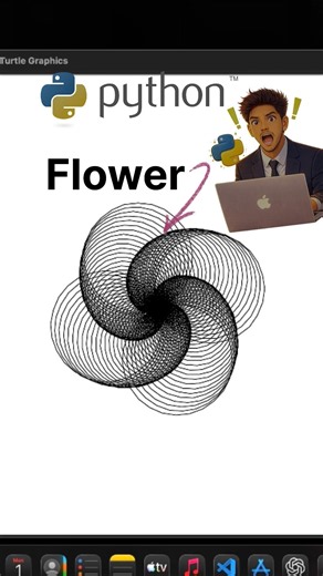 This Flower Was Made With Code 😳 (Turtle)