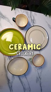 ordered these cute ceramic plate bowl and cups from the page on insta #ceramic #crockery #fyp #raby