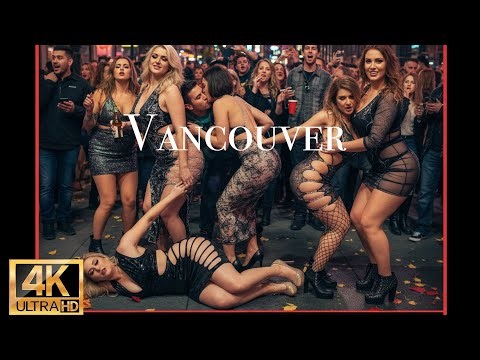 🎧 The Most Beautiful Nightlife in Canada 😍 Vancouver Downtown Party 2025 🌙 | After 2AM 4K
