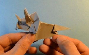 【Madiyar Origami】 三角龙折纸教程_哔哩哔哩_bilibili
