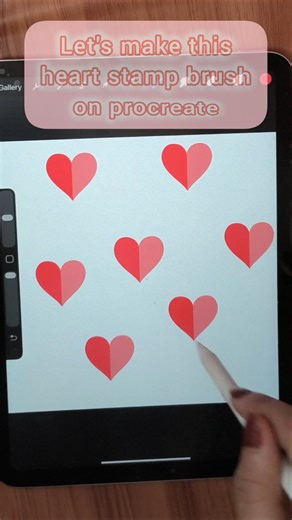 how to make a heart stamp on Procreate ❤️ #procreatetips #procreatetutorial #procreatebrush