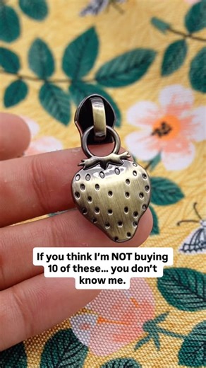 Tell me I’m not the only one who builds an entire project around a cute zipper pull 😅 This strawberry cutie is one of my favorites. 🍓 Our full zipper pull collection is live on our site 🙃 your stash will thank you ✨ | Zipper Valley