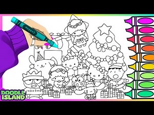 Hello Kitty Christmas Coloring | Holiday Sanrio Characters