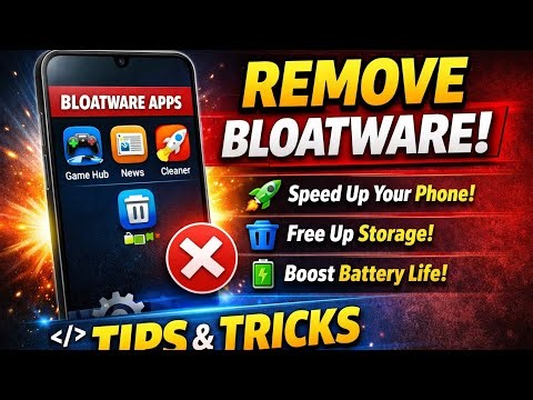 Learn How to uninstall pre loaded bloatware from your device