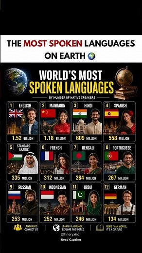 Top Languages That Rule the World 🌍📈 #geopolitics #globalfinancialsystem #history