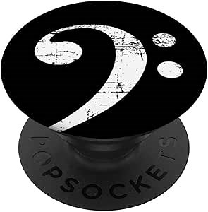 Bass Clef Design Bass Players + Bassists Gifts PopSockets PopGrip: Swappable Grip for Phones & Tablets