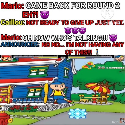 Round: Mario vs Caillou! (Nintendo vs Wildbrain)