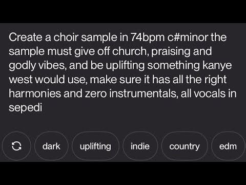 Asking Suno to make a Choir Sample !Not The Best