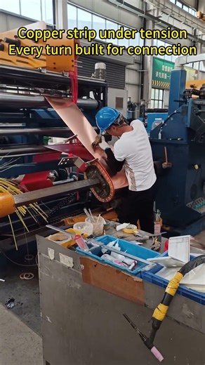 Copper strip precision winding —Tension tuned, every layer aligned.\r#CopperStrip#MetalProcessing