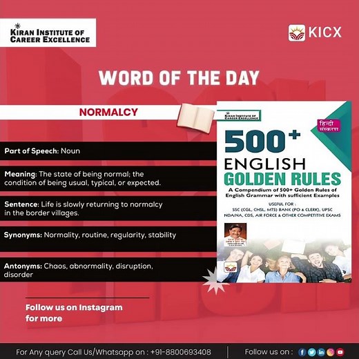 Word of the Day NORMALCY